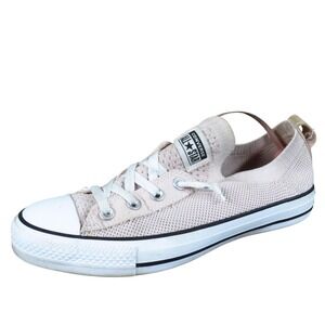 Converse Shoreline Womens Casual Slip On Sneaker Size 8.5 Light Pink Knit Fabric